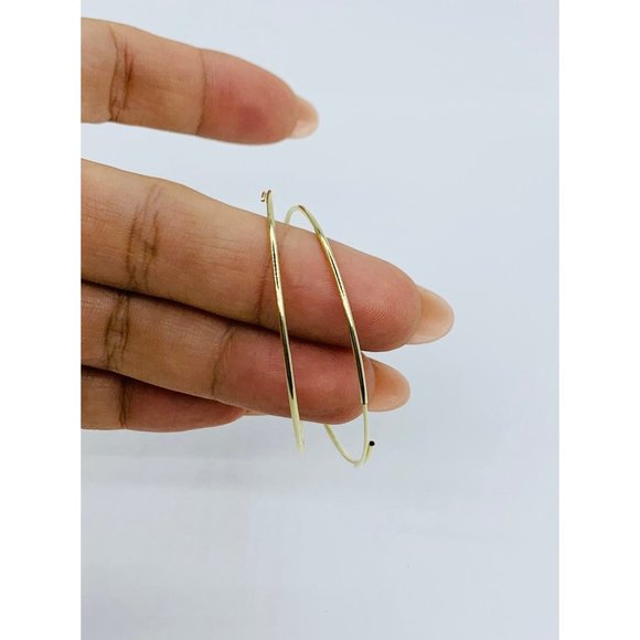 10k Gold hoop Earrings Women - Picture 3 of 8